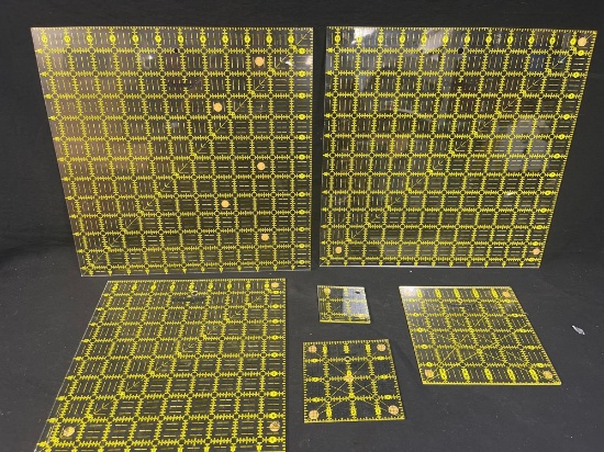 6 pcs OMNIGRID QUILT TEMPLATES RULERS - SQUARES 2 in - 12in.