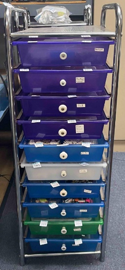 10-drawer rolling storage cart