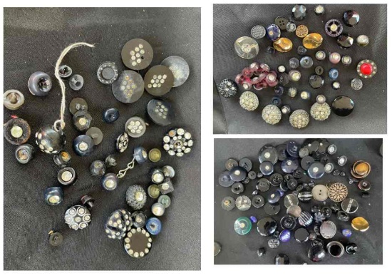 Collection of Antique and Vintage Buttons, Various Styles and Material