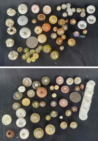 Beautiful Group of Various Styles and Colors Vintage Buttons, Unique and Fun