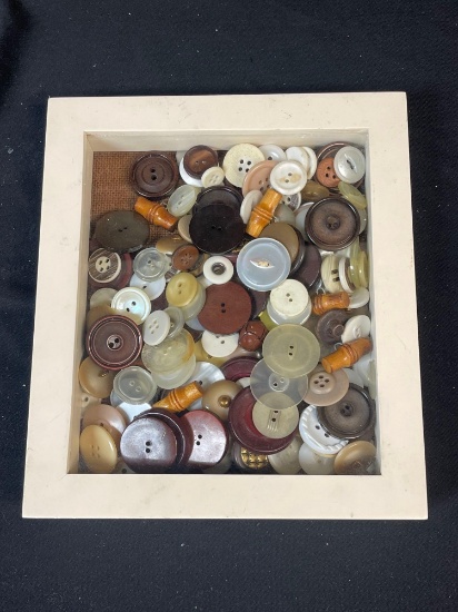 FRAMED BUTTONS SHADOW BOX