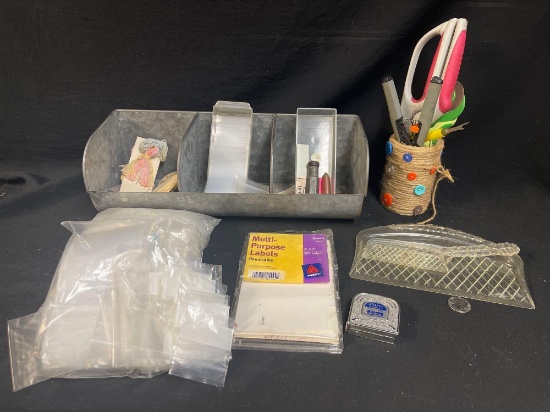 Galvanized Craft Office Organizer and other Supplies