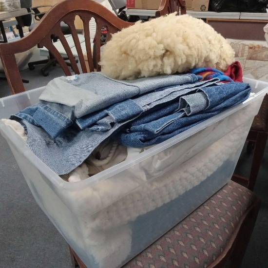 What a surprise! Blanket Grouping with Drapery and (2) DENIM TOMMY HILFIGER CURTAINS!!