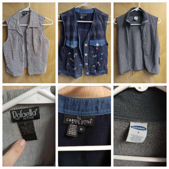 (7) Vintage Vests, All Style, including Maxima Leather
