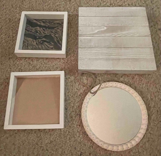 Wood Craft Shadow Boxes Glass, Mirror