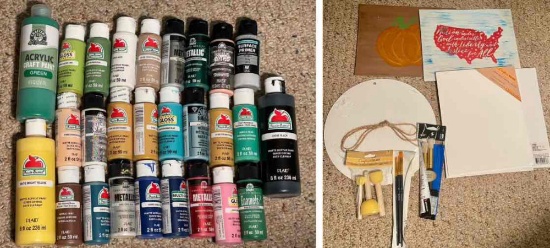 Craft Paints for the Artist includes Brushes, Canvas