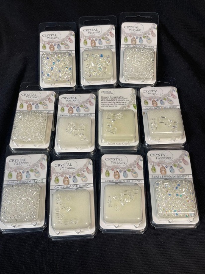 (11) packages of NEW Crystal Passions products, which contain Swarovski Elements, Clear and
