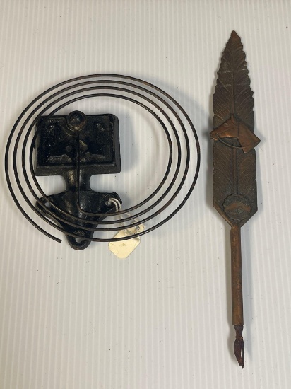 Vintage Korean Clock Part Flat Wire and Copper Souvenir pen