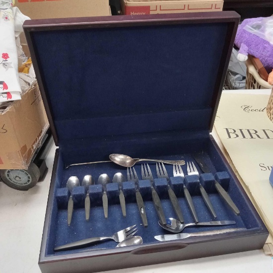 Flatware Box with various types of Stainless including Delta