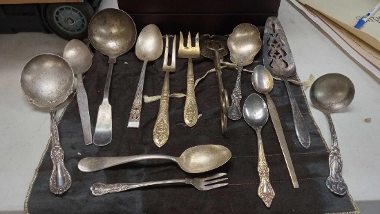 Lots of Large Funky Flatware Serving and Dining Pieces. Get Crafty!