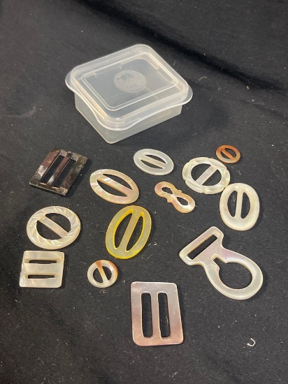 VINTAGE MOTHER OF PEARL buckles