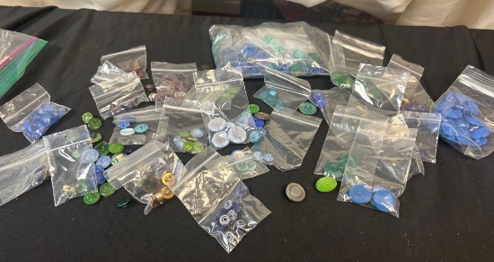Such Cool ANTIQUE Buttons! Some Very Small! Beautiful Colors! Take a Look!