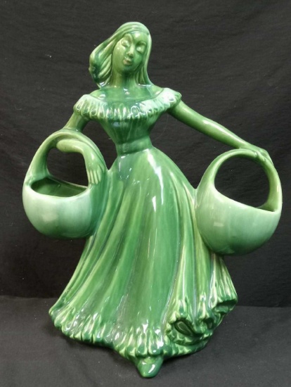 Vintage Royal Haeger Gypsy Woman with double basket planter