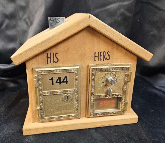 One Off Post Office Bank crafted from wood,