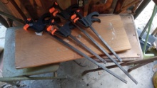 one-handed quick-grip bar F-clamps