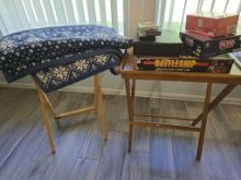tv trays cold weather, stay-inside, blanket and board games