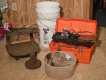 Very old but sturdy Mechanics Creeper seat, and other treasures