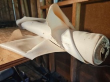 Bolt of White Vinyl, upholstery thick material