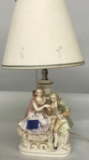 Victorian style porcelain lamp