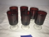 Ruby stemmed cordials