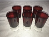 Ruby stemmed cordials