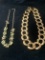 2 gold tone necklace