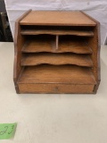 Wooden desk organizer