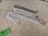 4 Costume Necklaces