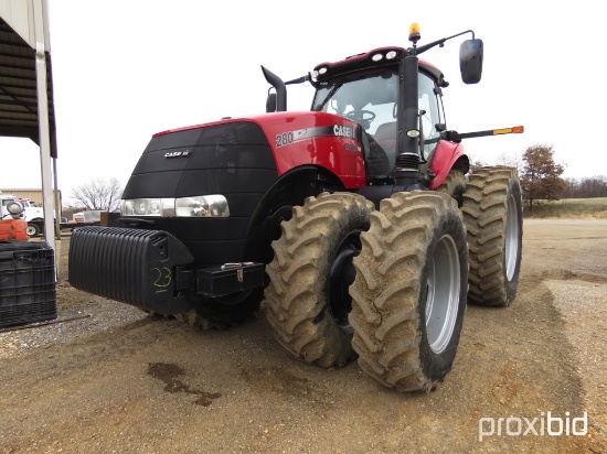 280 Case IH, MFWD, Deluxe Cab, Leather, 5 rem., Auto Trac, 716 hrs., 480/70R34 Frt. Duals, 520/85R46