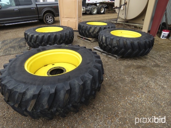 Set of Flotate Tires for Sprayer (4) Firestone 520/85R38 Tires and Wheels