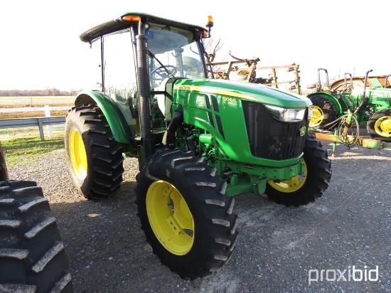 JOHN DEERE 5100E TRACTOR, 101HP, CAB, MFWD, SN 1LV5100EKGG400813, 792 HRS.