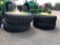 (4) 520/85R42 TIRES AND WHEELS, SPACERS AND SHAFT