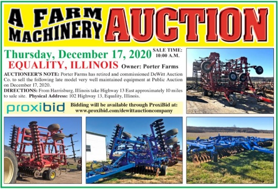 Porter Farms - A FARM MACHINERY RETIREMENT AUCTION