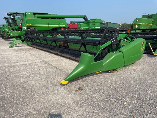 635FD JOHN DEERE FLEX DRAPER PLATFORM, 2012 YR.
