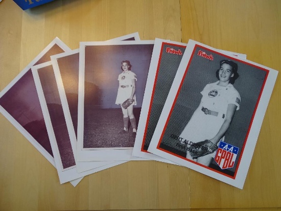 Reprint Enlargements of Gert Alderfer AAGPBL Player Card