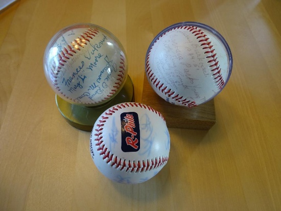 3 AAGPBL Signed Baseballs