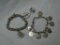 Two Silver Charm Bracelets