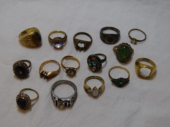 Lot of Costume and Silver Rings
