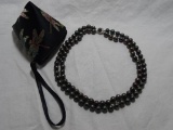 Double Strand Black Pearl Necklace
