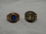 Two Gold School Rings