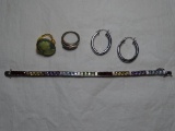 Sterling Tennis bracelet, Ring & Earrings