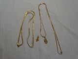Gold Chain and Pendants
