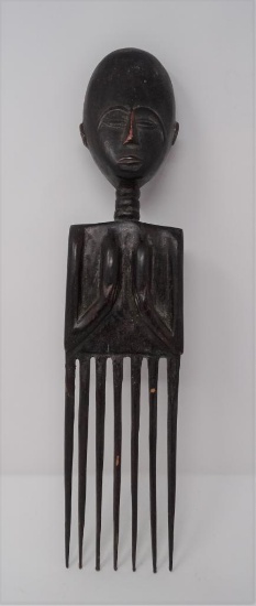 Carved Wood Hair Comb