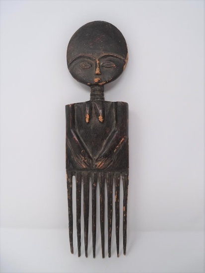 Carved Wood Hair Comb