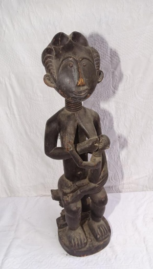 Carved Female Wood Figure