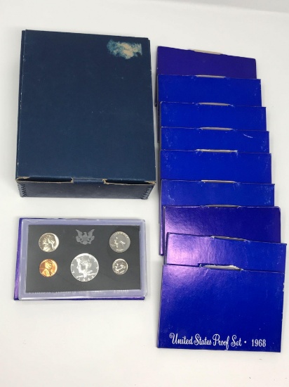 Ten 1968 Proof Sets in Mint Box