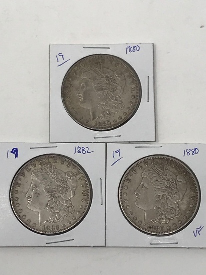 3 Morgan Dollars