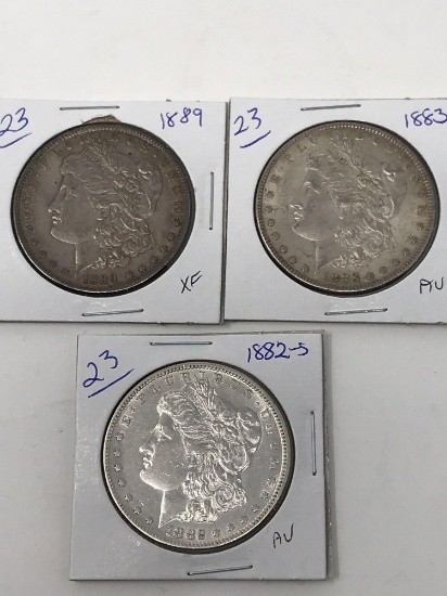 3 Morgan Dollars