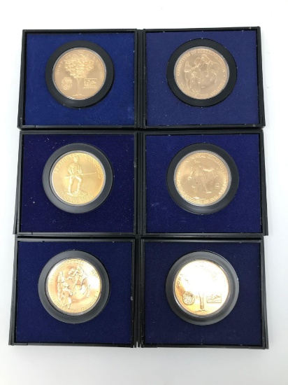 (6) American Revolution Bicentennial Bronze Medallions