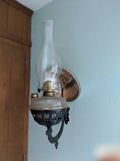 Oil Lamp in Bracket